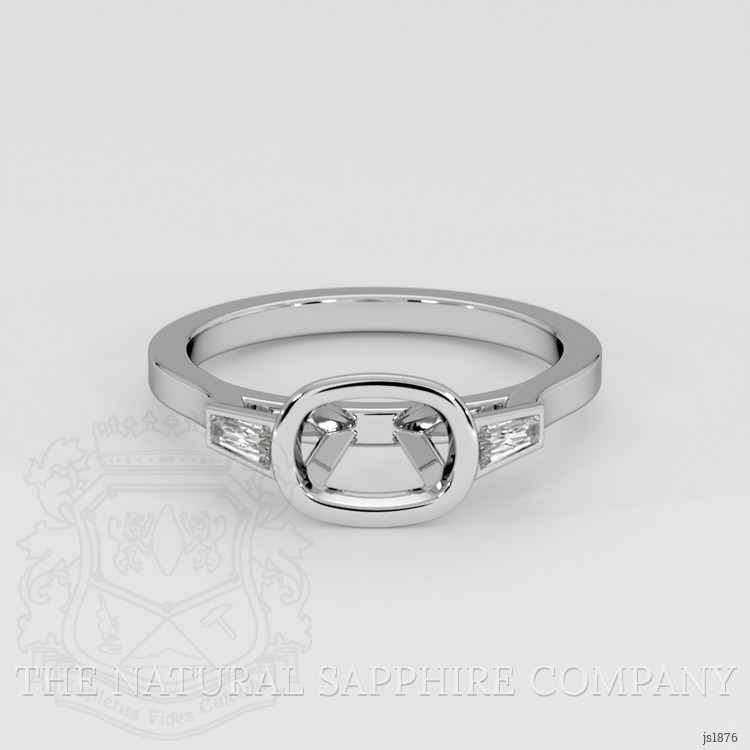 Platinum 950 Three Stone Ring Setting