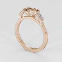 14K Rose Gold Three Stone Ring Setting Video