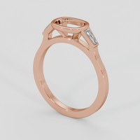 14K Rose Gold Three Stone Ring Setting Video
