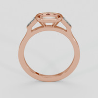 14K Rose Gold Three Stone Ring Setting Image