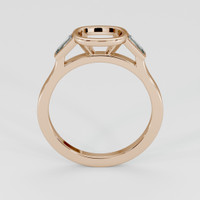 18K Rose Gold Three Stone Ring Setting Image