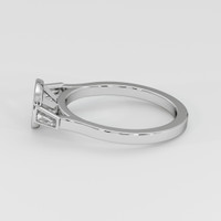 14K White Gold Three Stone Ring Setting Image