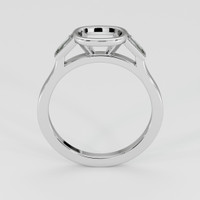18K White Gold Three Stone Ring Setting Image