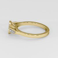 10K Yellow Gold Three Stone Ring Setting Image