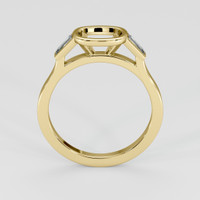 10K Yellow Gold Three Stone Ring Setting Image