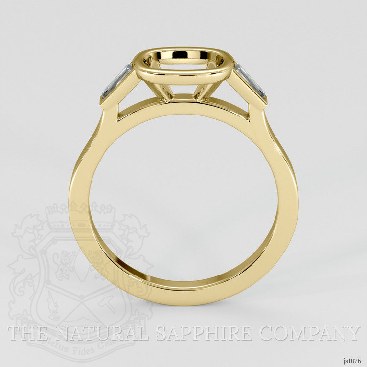 14K Yellow Gold Three Stone Ring Setting