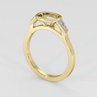 18K Yellow Gold Three Stone Ring Setting Video