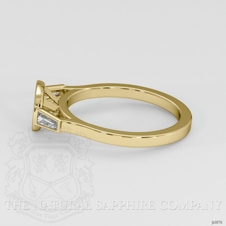 18K Yellow Gold Three Stone Ring Setting
