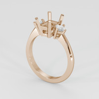14K Rose Gold Three Stone Ring Setting Video