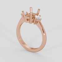 14K Rose Gold Three Stone Ring Setting Video