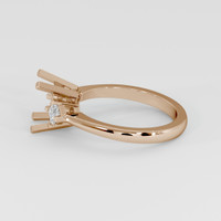 14K Rose Gold Three Stone Ring Setting Image