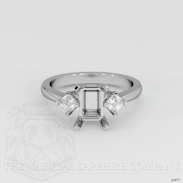 Silver Three Stone Ring Setting