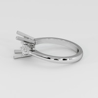 14K White Gold Three Stone Ring Setting Image