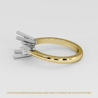 14K White & Yellow Three Stone Ring Setting Image