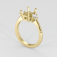 10K Yellow Gold Three Stone Ring Setting Video