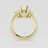 10K Yellow Gold Three Stone Ring Setting Image