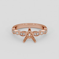 14K Rose Gold Pave Ring Setting Image