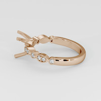 18K Rose Gold Pave Ring Setting Image