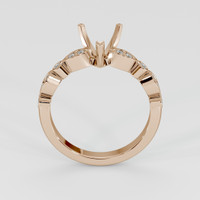 18K Rose Gold Pave Ring Setting Image
