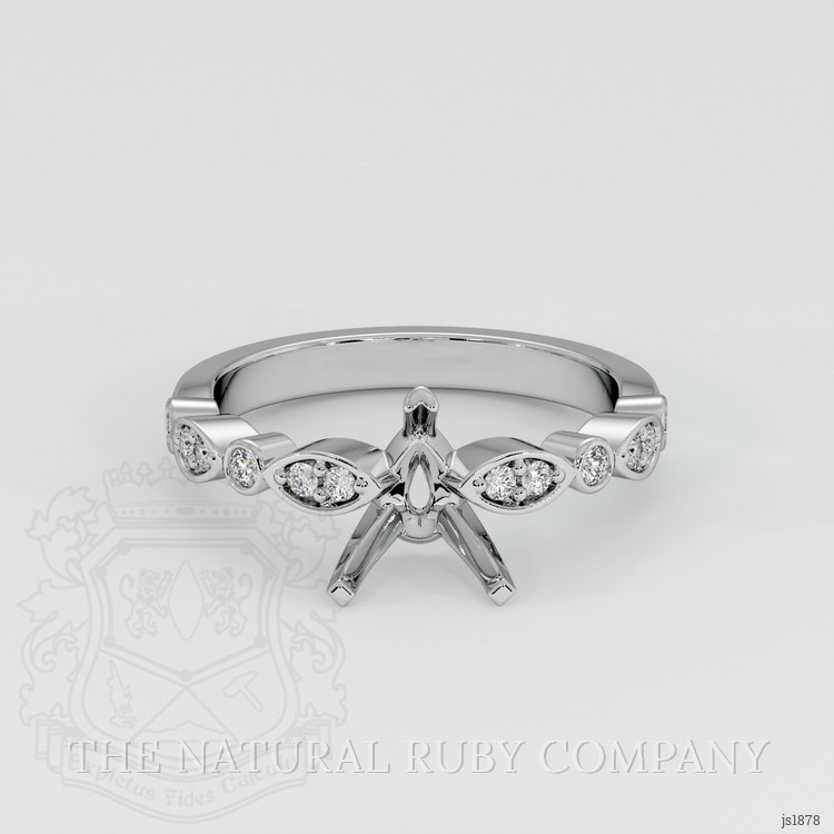 18K White Gold Pave Ring Setting