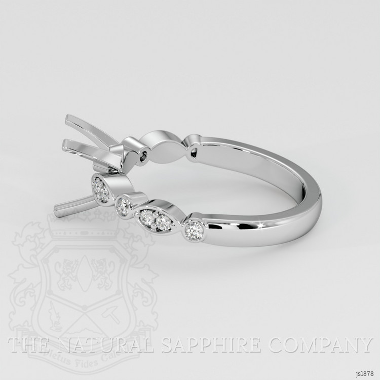 18K White Gold Pave Ring Setting