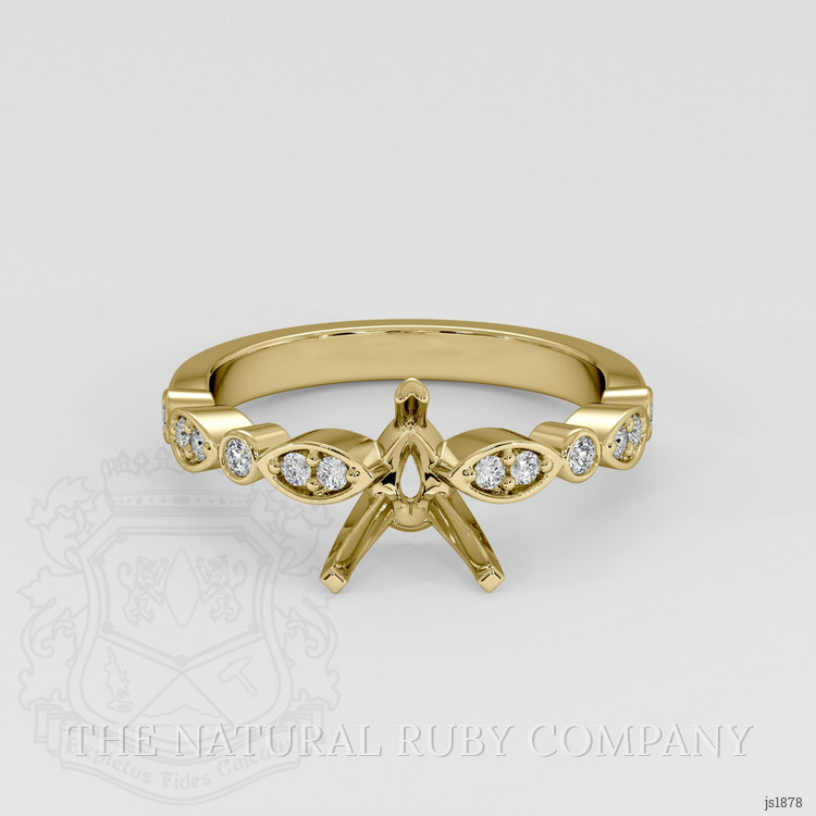 10K Yellow Gold Pave Ring Setting