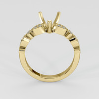 18K Yellow Gold Pave Ring Setting Image