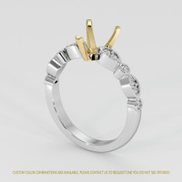 14K Yellow & White Pave Ring Setting Video