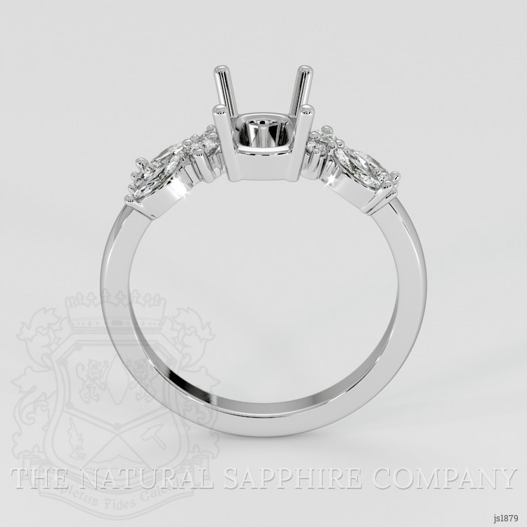 Platinum 950 Accent Stones Ring Setting