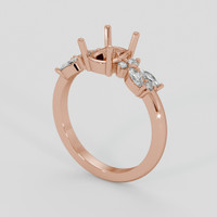 14K Rose Gold Accent Stones Ring Setting Video