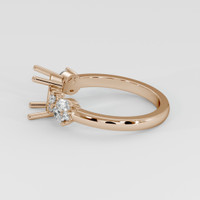 14K Rose Gold Accent Stones Ring Setting Image