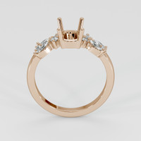 14K Rose Gold Accent Stones Ring Setting Image