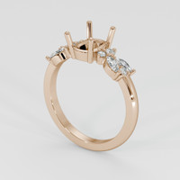 18K Rose Gold Accent Stones Ring Setting Video