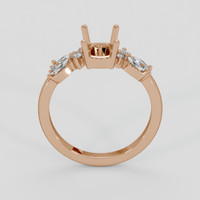 18K Rose Gold Accent Stones Ring Setting Image