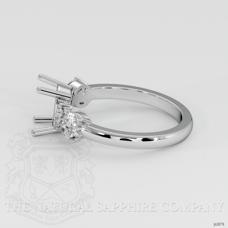 10K White Gold Accent Stones Ring Setting
