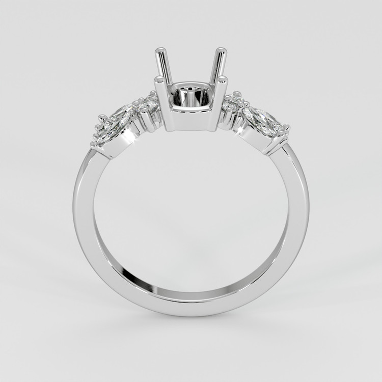 10K White Gold Accent Stones Ring Setting