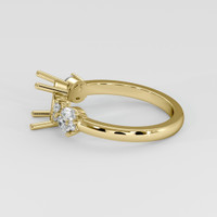 18K Yellow Gold Accent Stones Ring Setting Image