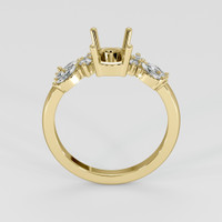 18K Yellow Gold Accent Stones Ring Setting Image