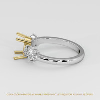 14K Yellow & White Accent Stones Ring Setting Image