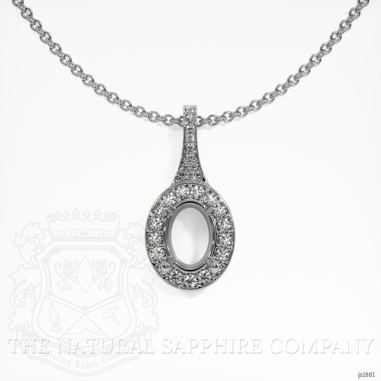 Platinum 950 Pave Pendant Setting