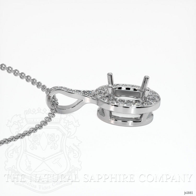 Platinum 950 Pave Pendant Setting