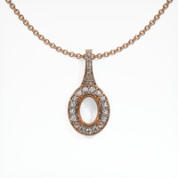 14K Rose Gold Pave Pendant Setting Video