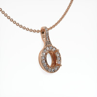 14K Rose Gold Pave Pendant Setting Image