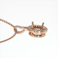 14K Rose Gold Pave Pendant Setting Image