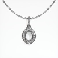 18K White Gold Pave Pendant Setting Video