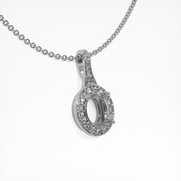 18K White Gold Pave Pendant Setting Image