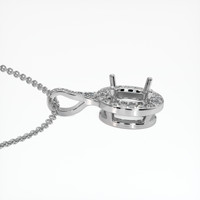 18K White Gold Pave Pendant Setting Image