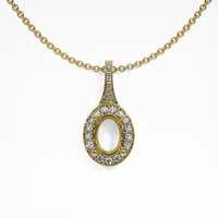 18K Yellow Gold Pave Pendant Setting Video