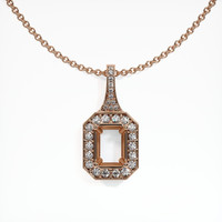 14K Rose Gold Pave Pendant Setting Video
