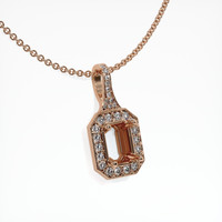 14K Rose Gold Pave Pendant Setting Image